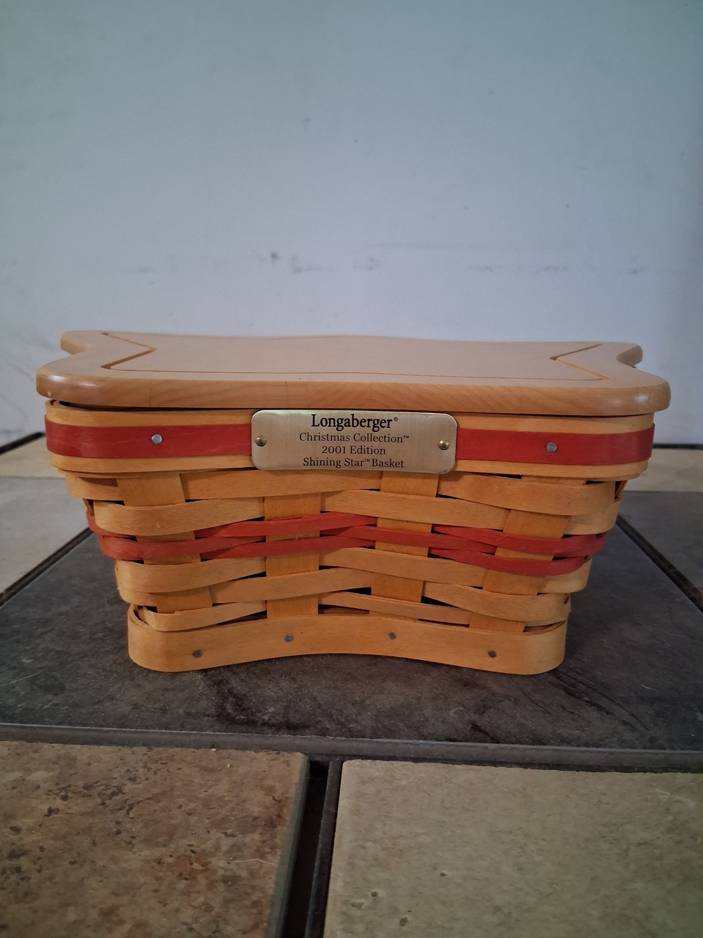 Longaberger Red and Natural Shining Star Basket
